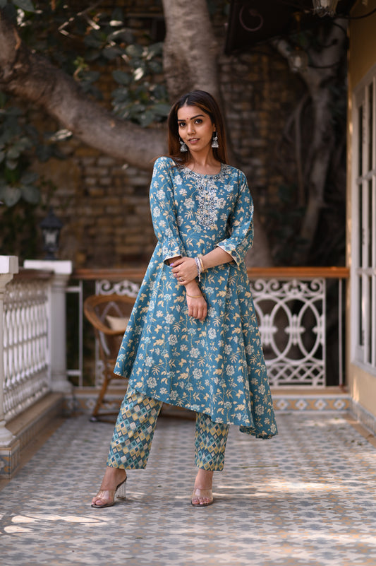 Sona Blue Co-ord Set
