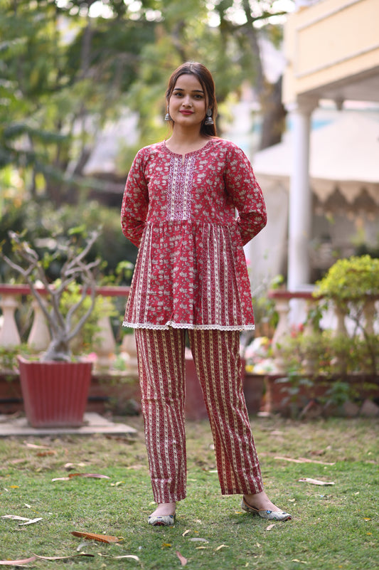Laxmi Red Co-ord Set