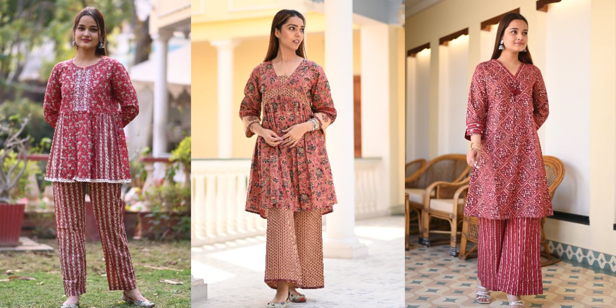 Jaipuri Kurti Sets Traditional Elegance with a Modern Twist Phool Booti