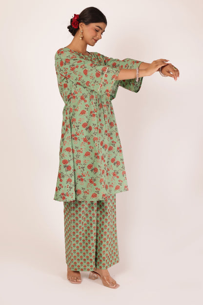 ANUSA KURTA SET - GREEN