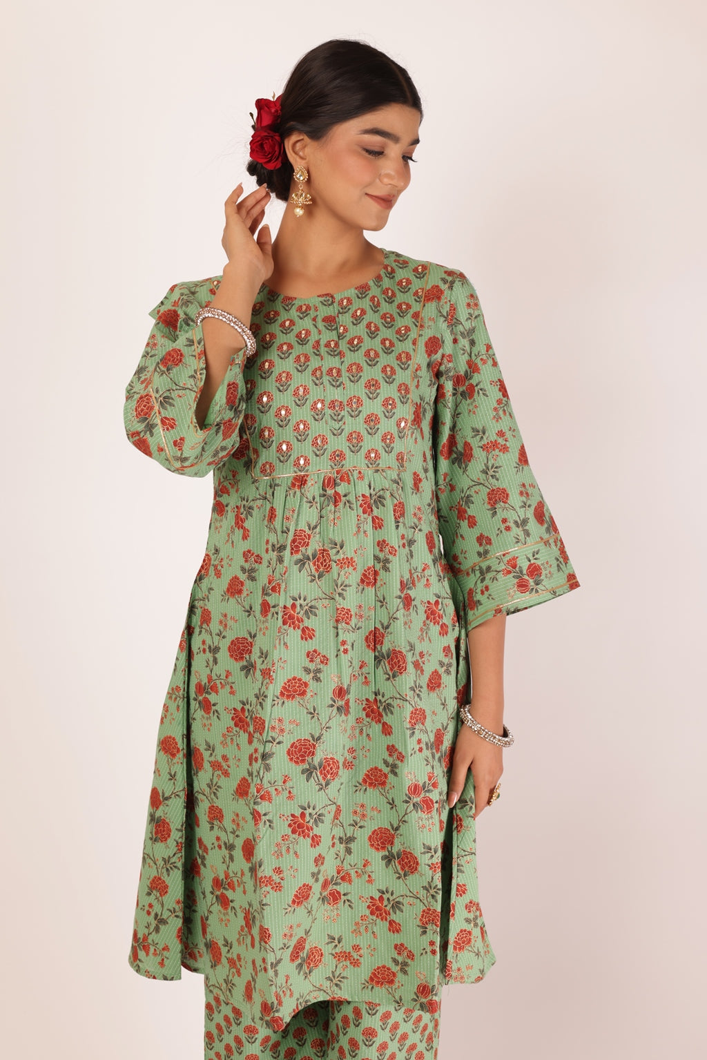 ANUSA KURTA SET - GREEN