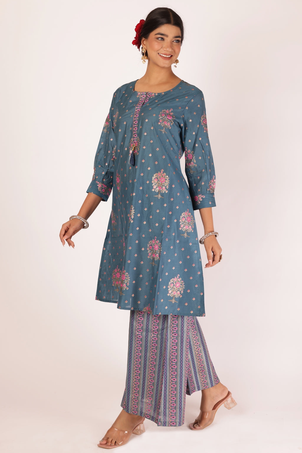 ROHINI KURTA SET - BLUE