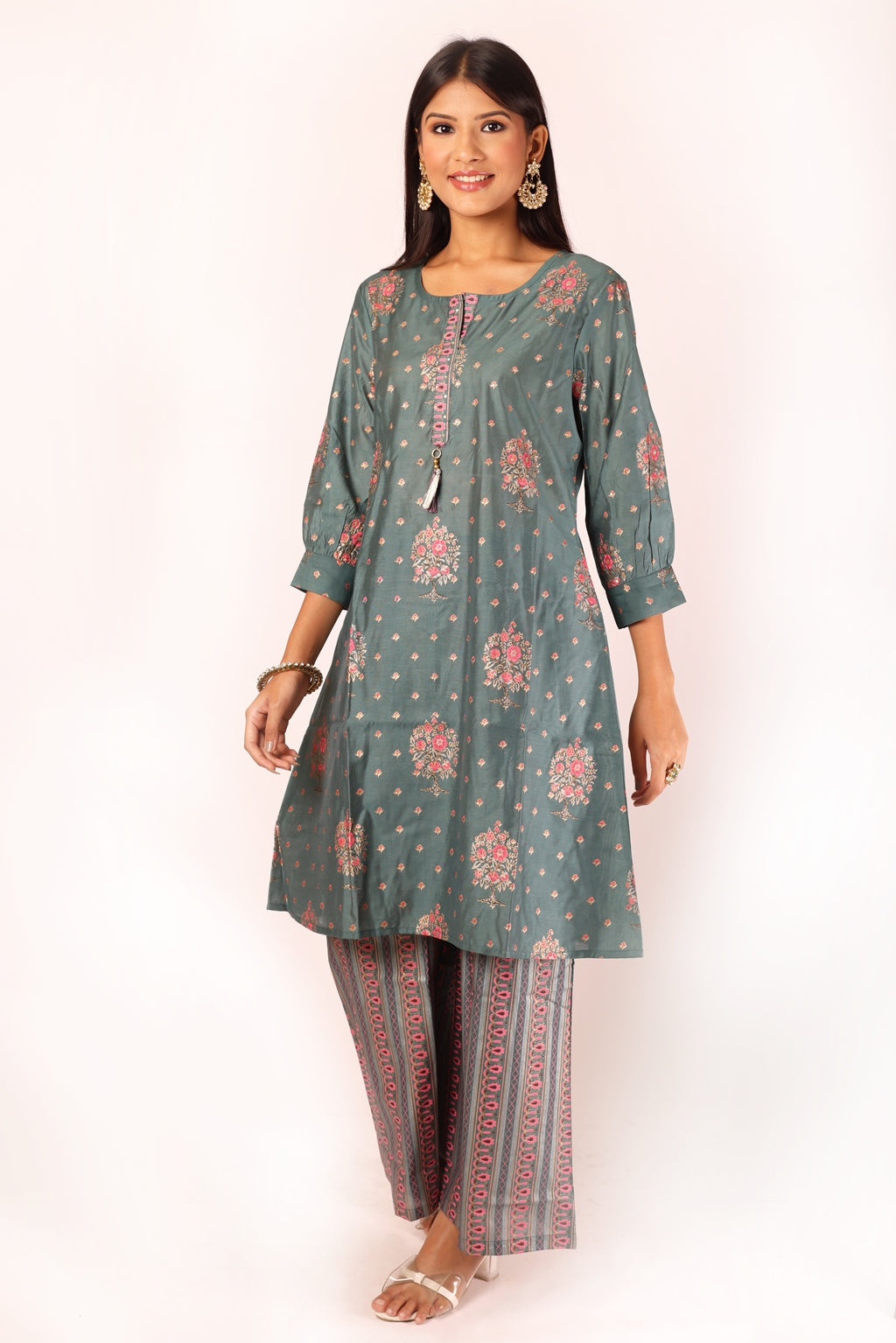 ROHINI KURTA SET - GREEN