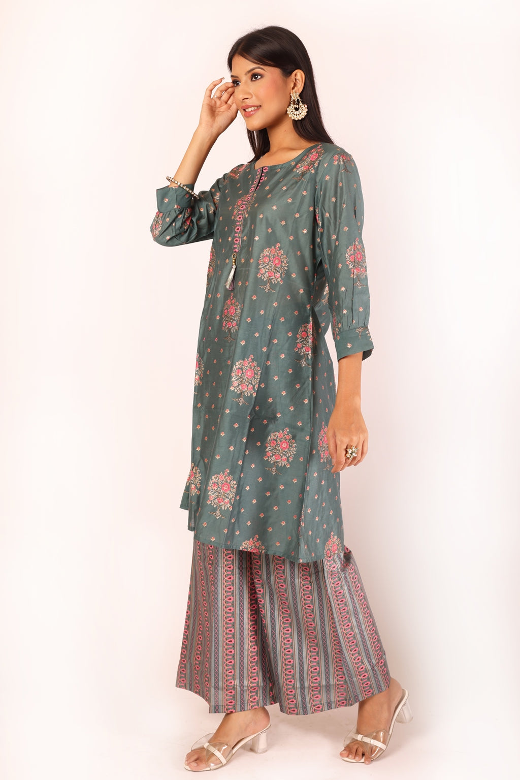 ROHINI KURTA SET - GREEN