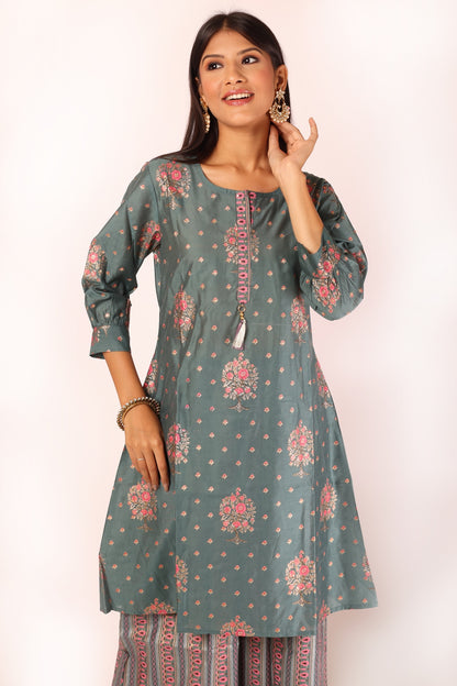 ROHINI KURTA SET - GREEN