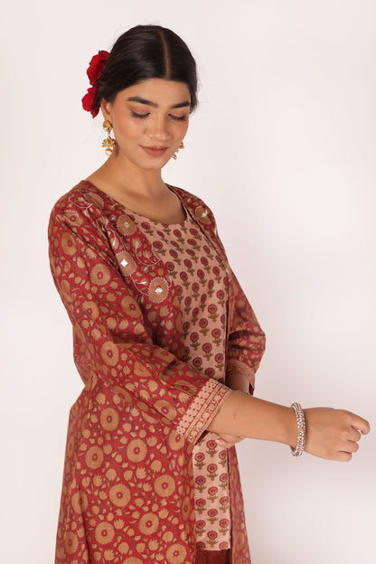 GAURI KURTA SET - RED