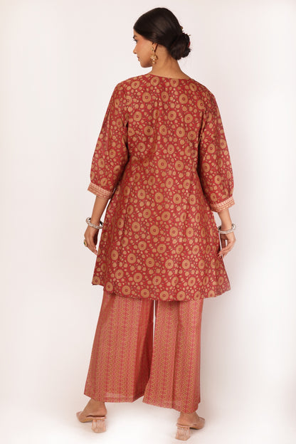 GAURI KURTA SET - RED