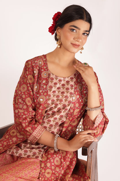 GAURI KURTA SET - RED