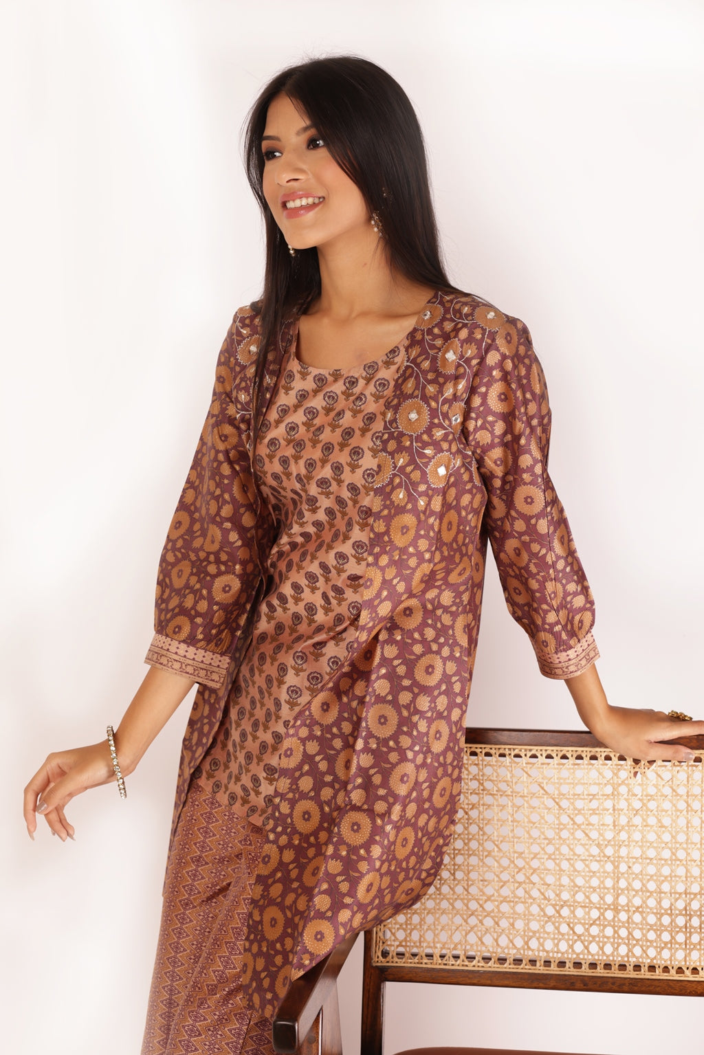 GAURI KURTA SET - WINE