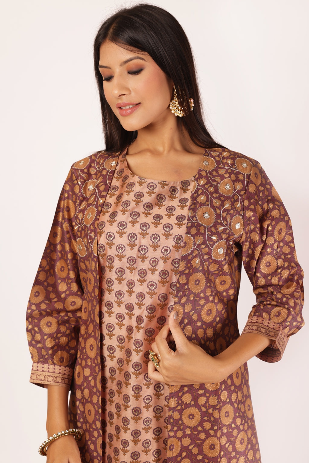 GAURI KURTA SET - WINE