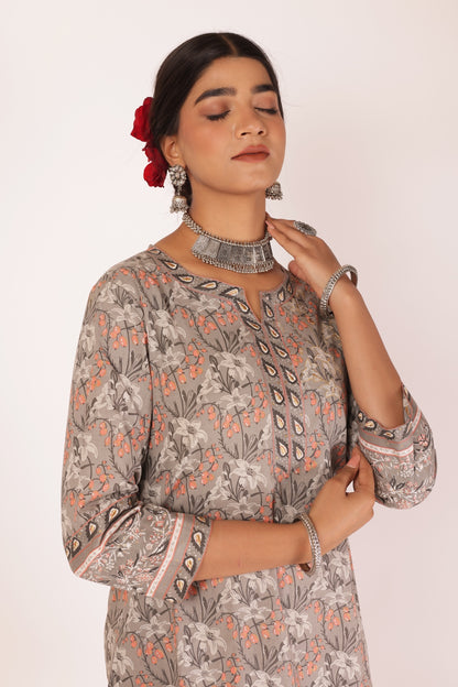 AKSHI KURTA SET - GREY