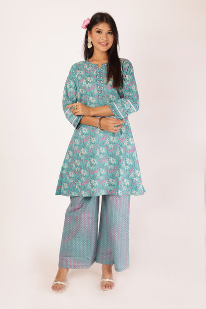 AKSHI KURTA SET - BLUE