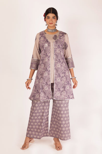 IRA KURTA SET - PURPLE