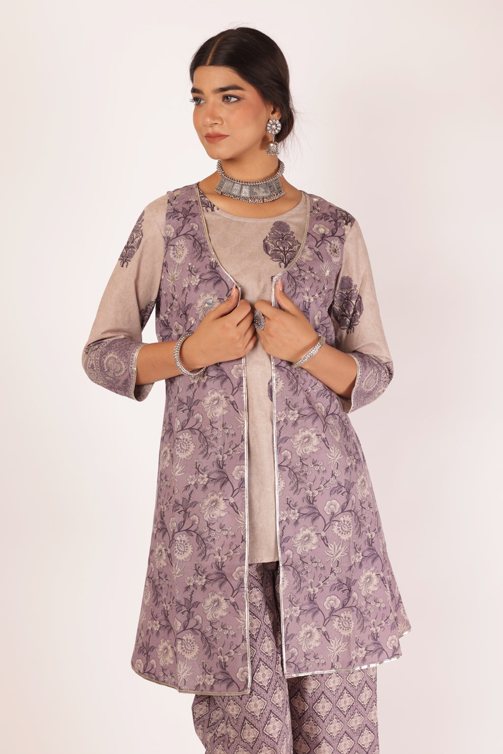 IRA KURTA SET - PURPLE