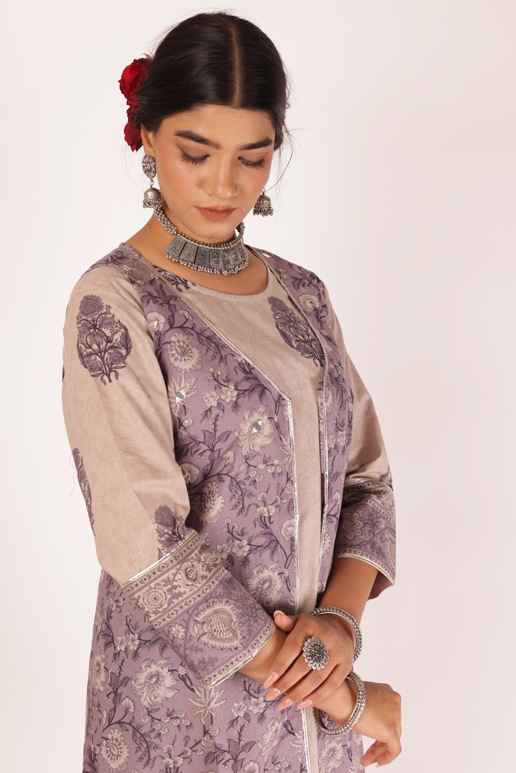 IRA KURTA SET - PURPLE