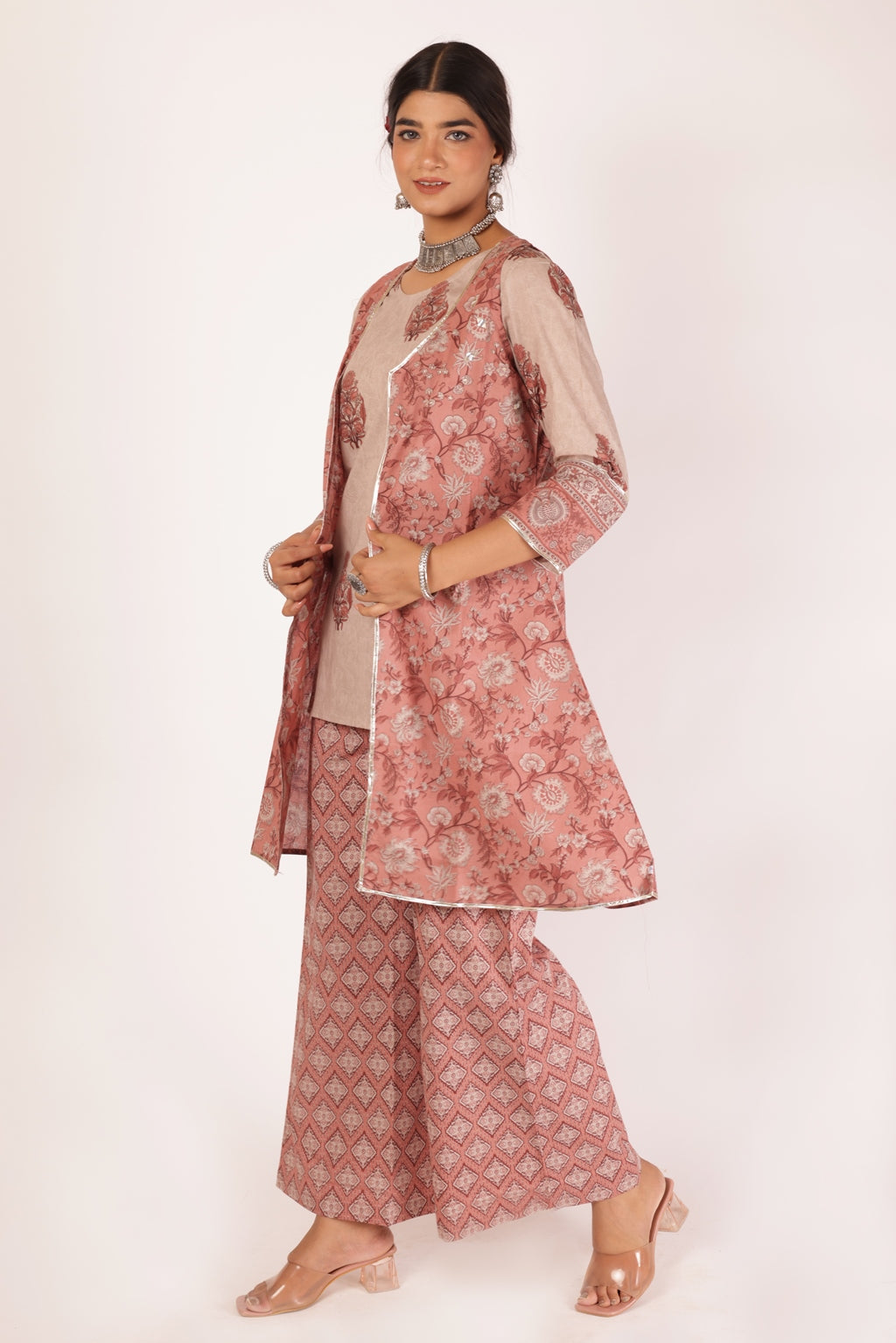 IRA KURTA SET - PEACH