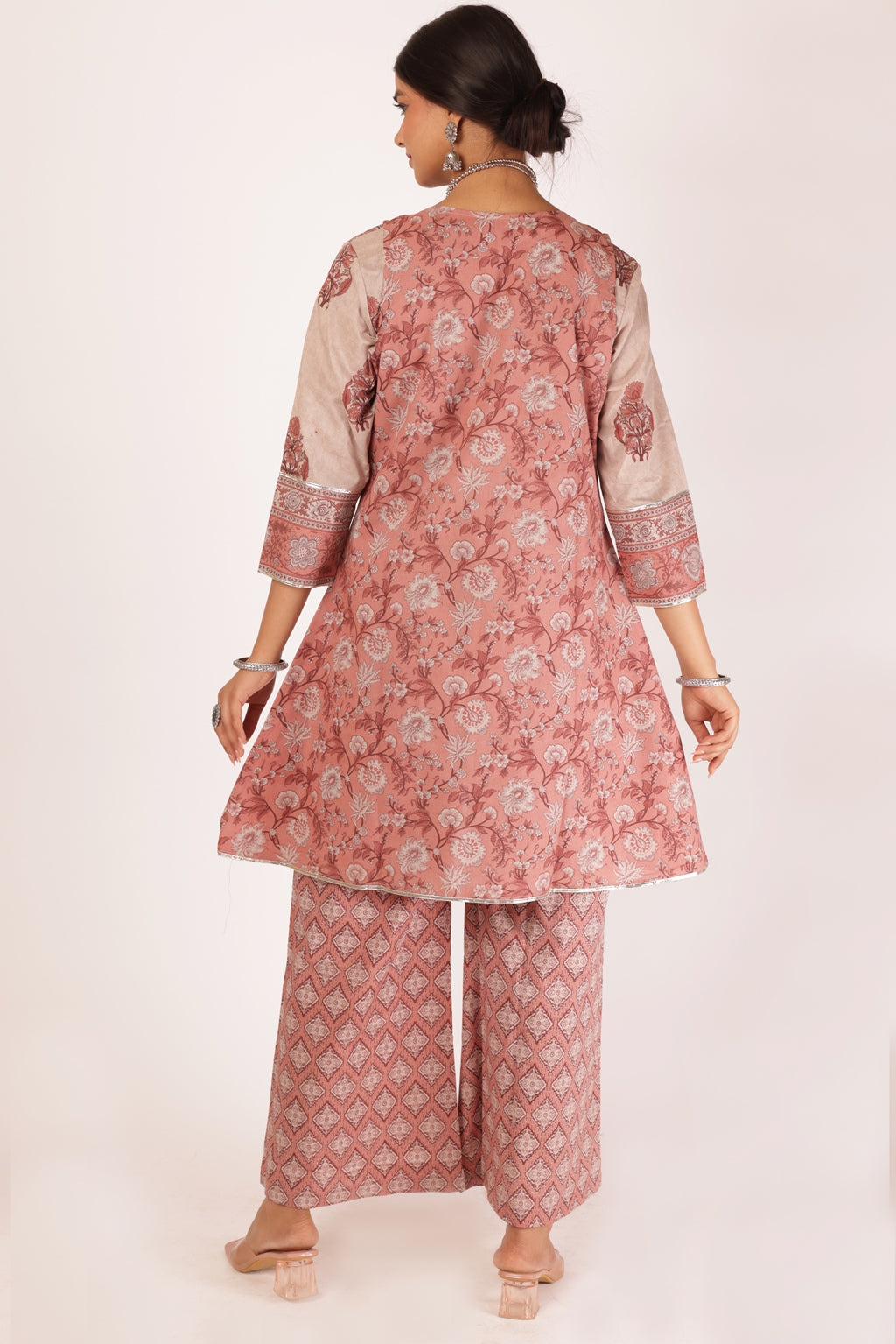 IRA KURTA SET - PEACH