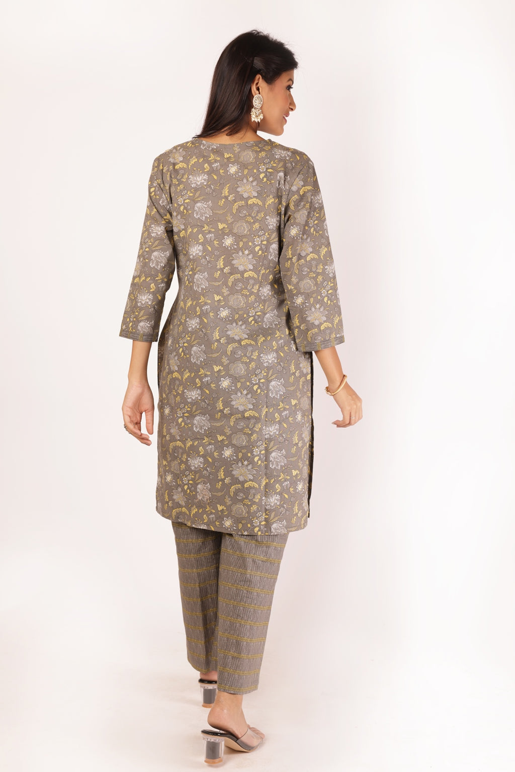 REVATI KURTA SET - GREY