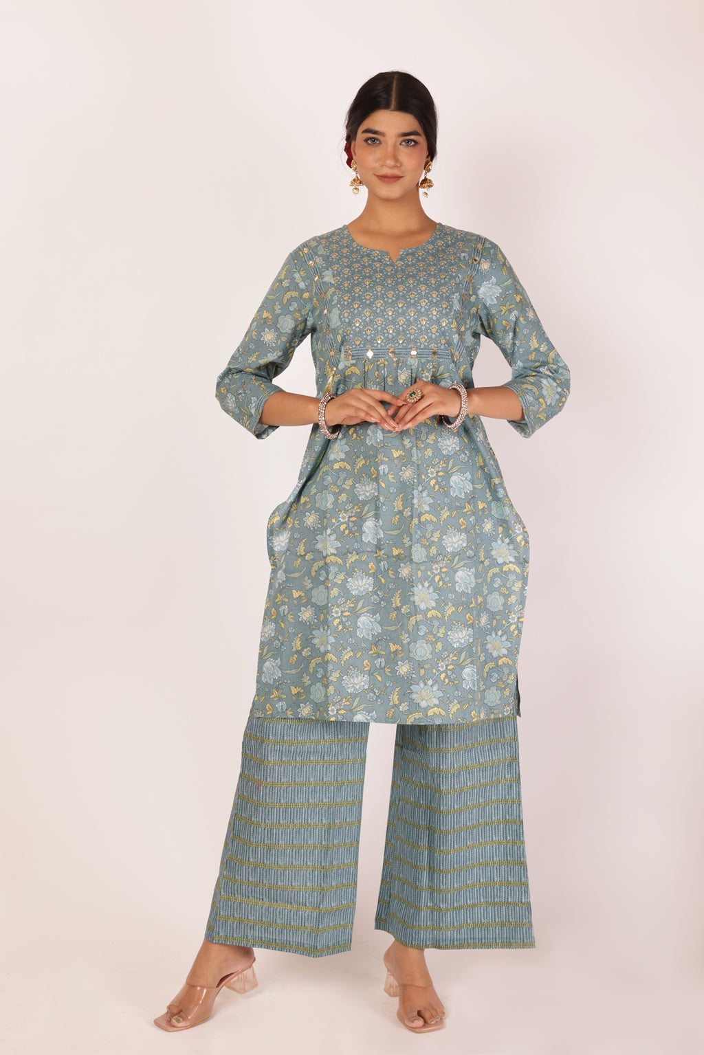 REVATI KURTA SET - BLUE