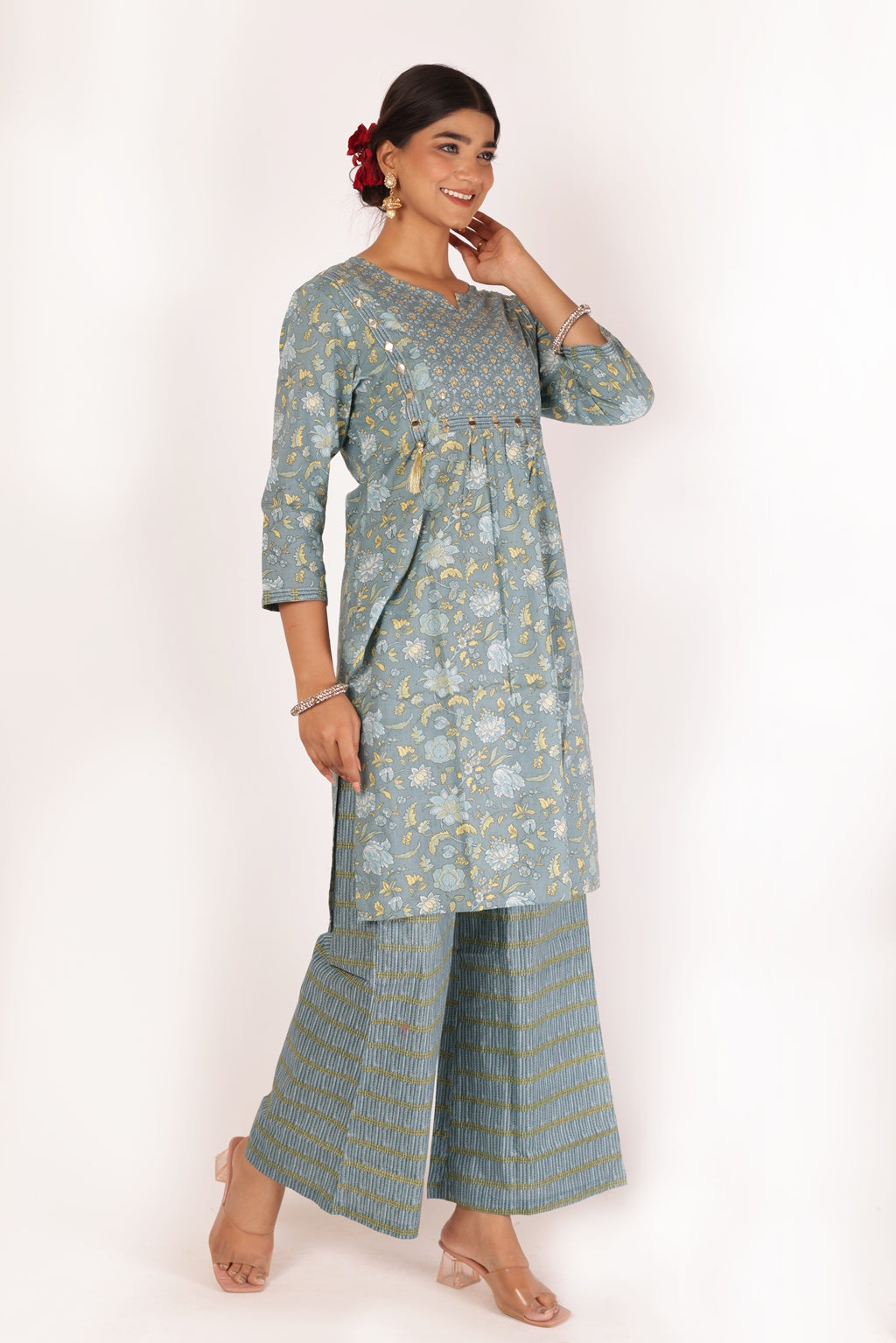 REVATI KURTA SET - BLUE