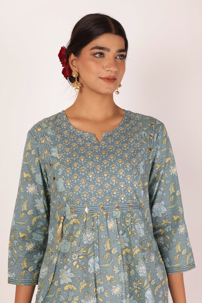 REVATI KURTA SET - BLUE