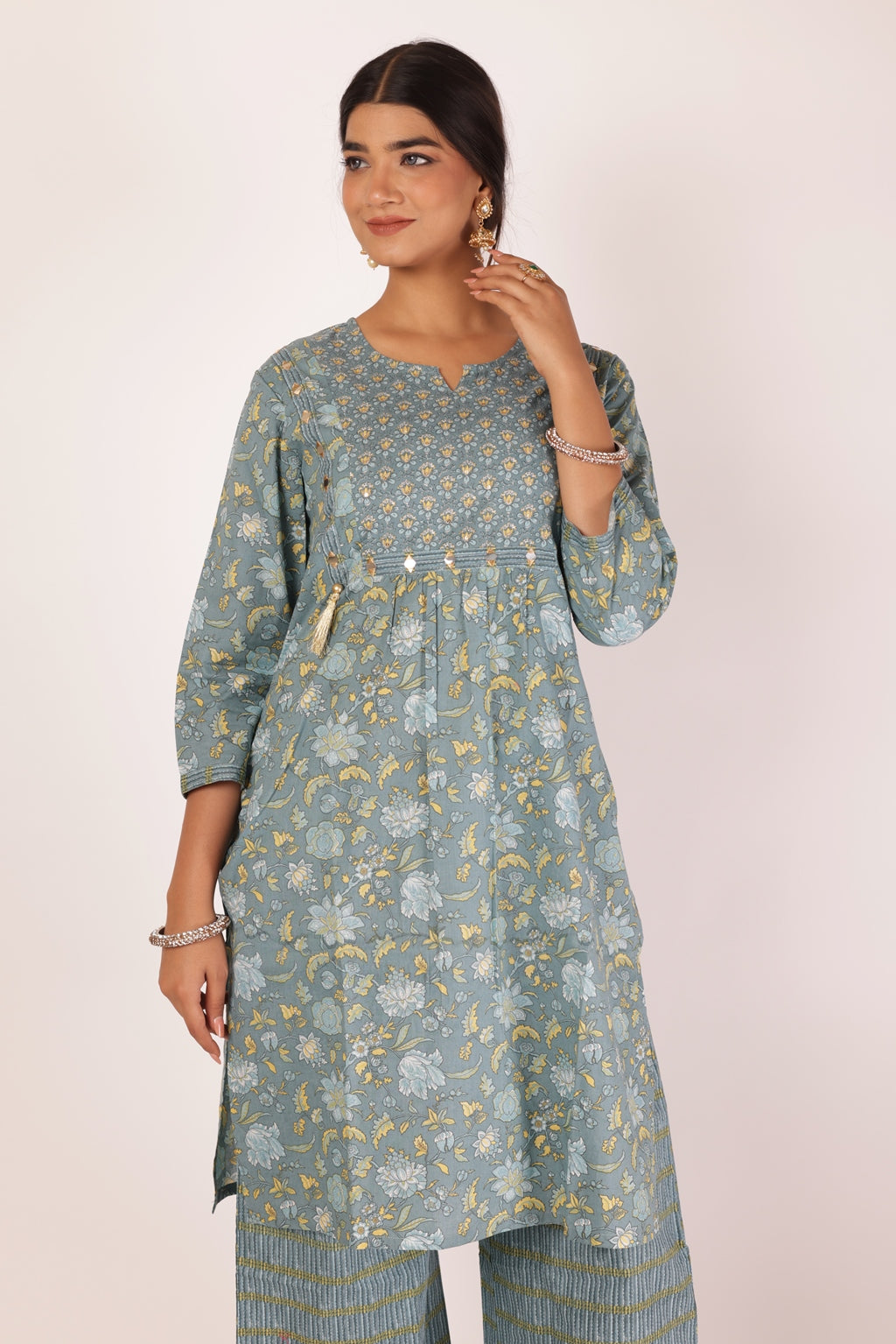 REVATI KURTA SET - BLUE