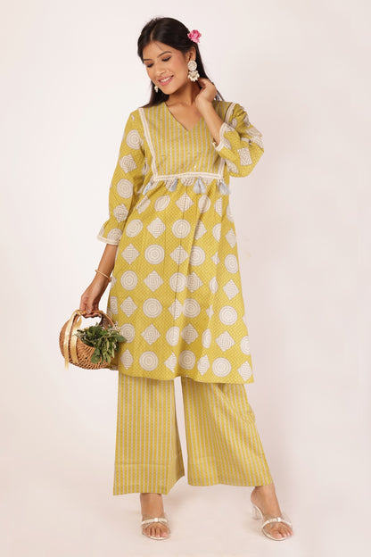 PURVA CO-ORDS SET - YELLOW