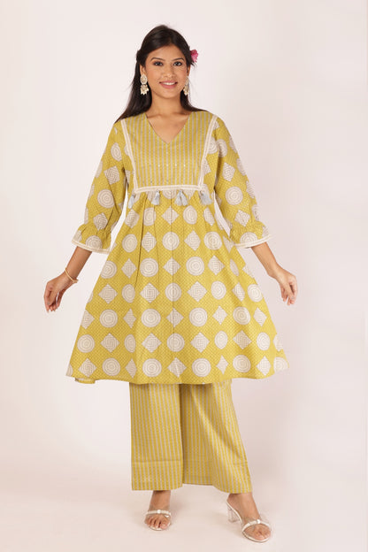 PURVA CO-ORDS SET - YELLOW