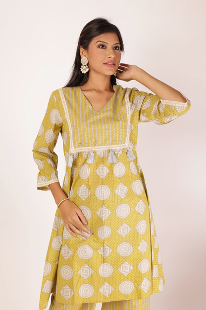 PURVA CO-ORDS SET - YELLOW