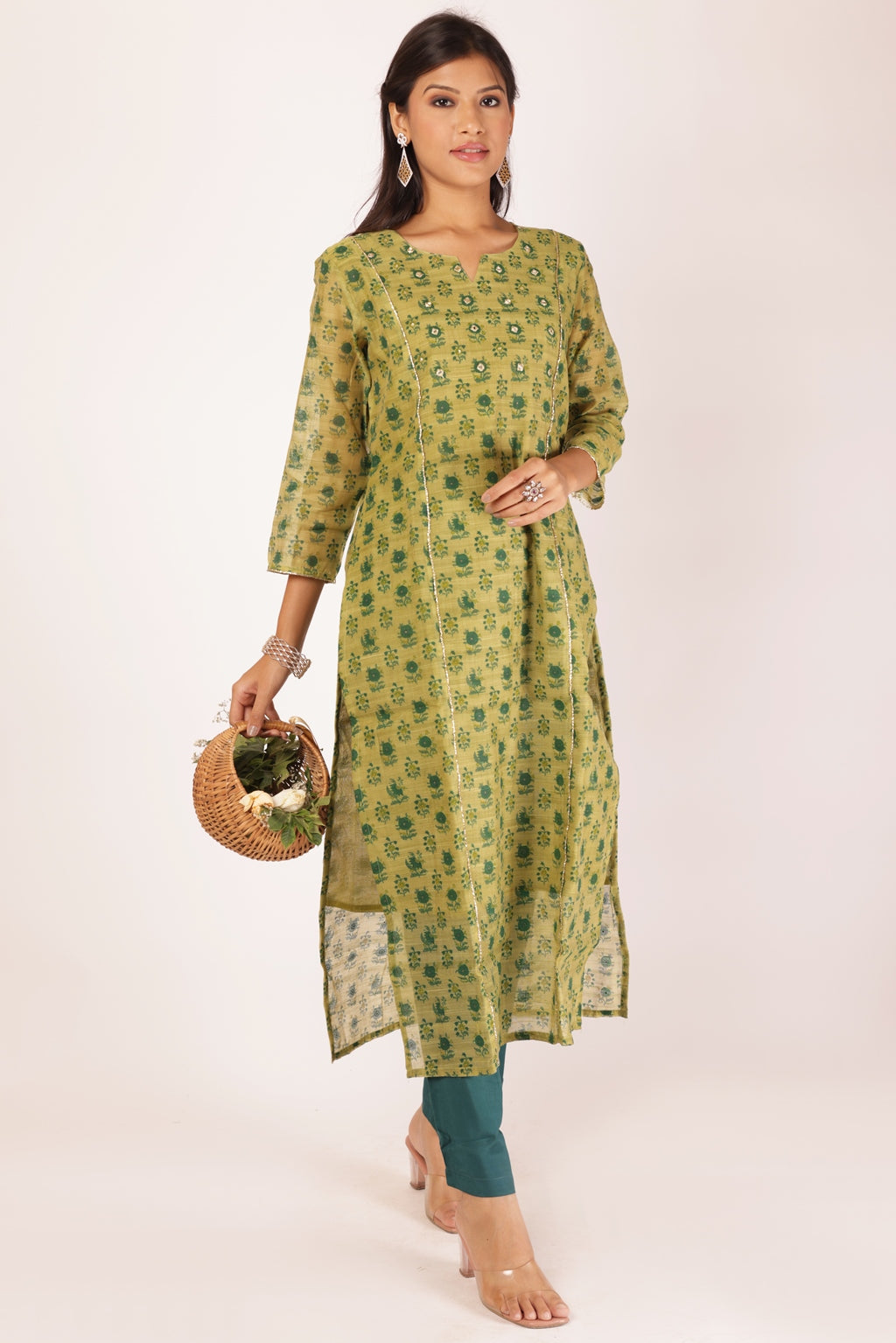 DITI KURTA SET - GREEN