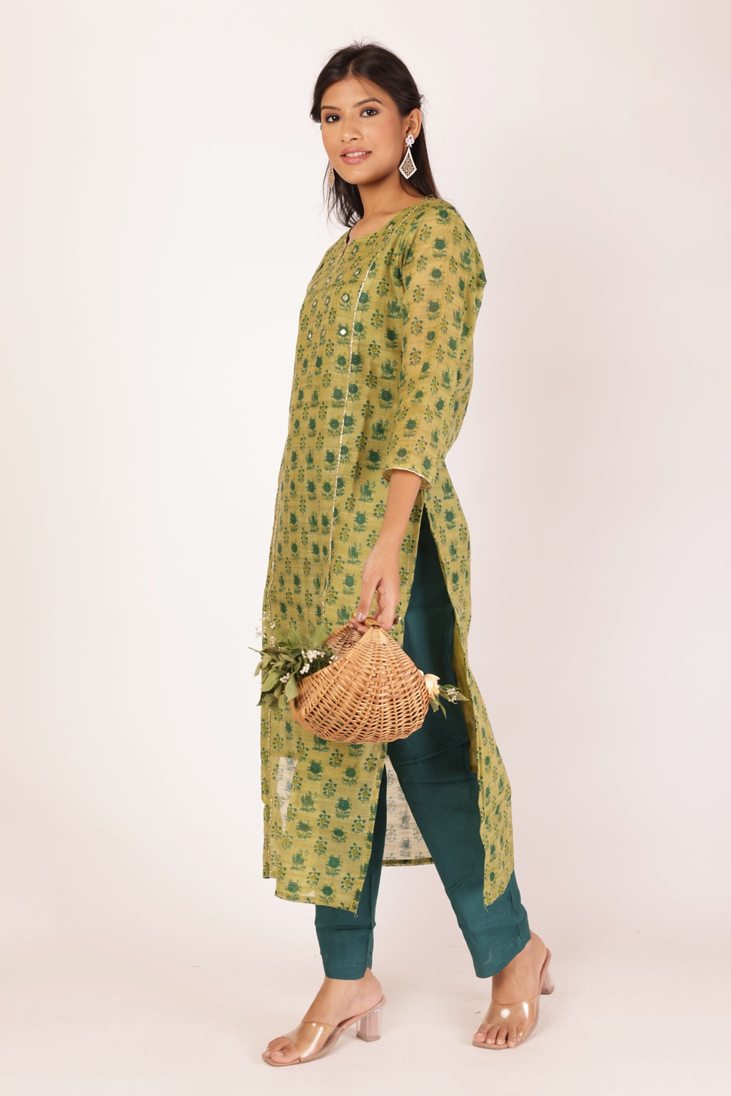 DITI KURTA SET - GREEN