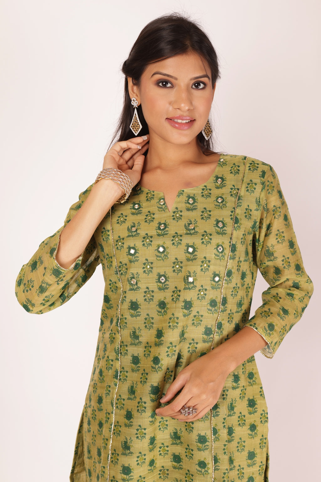 DITI KURTA SET - GREEN