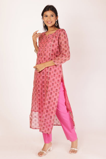 DITI KURTA SET - PINK