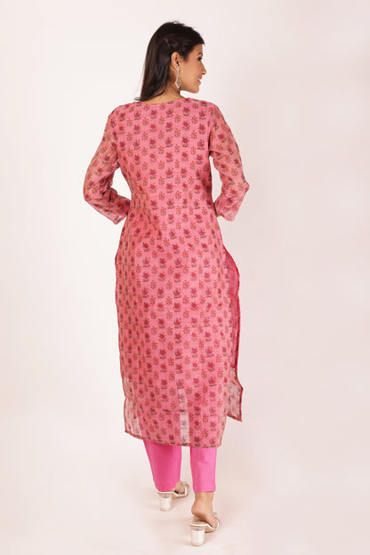 DITI KURTA SET - PINK