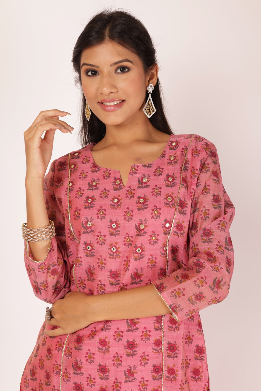 DITI KURTA SET - PINK