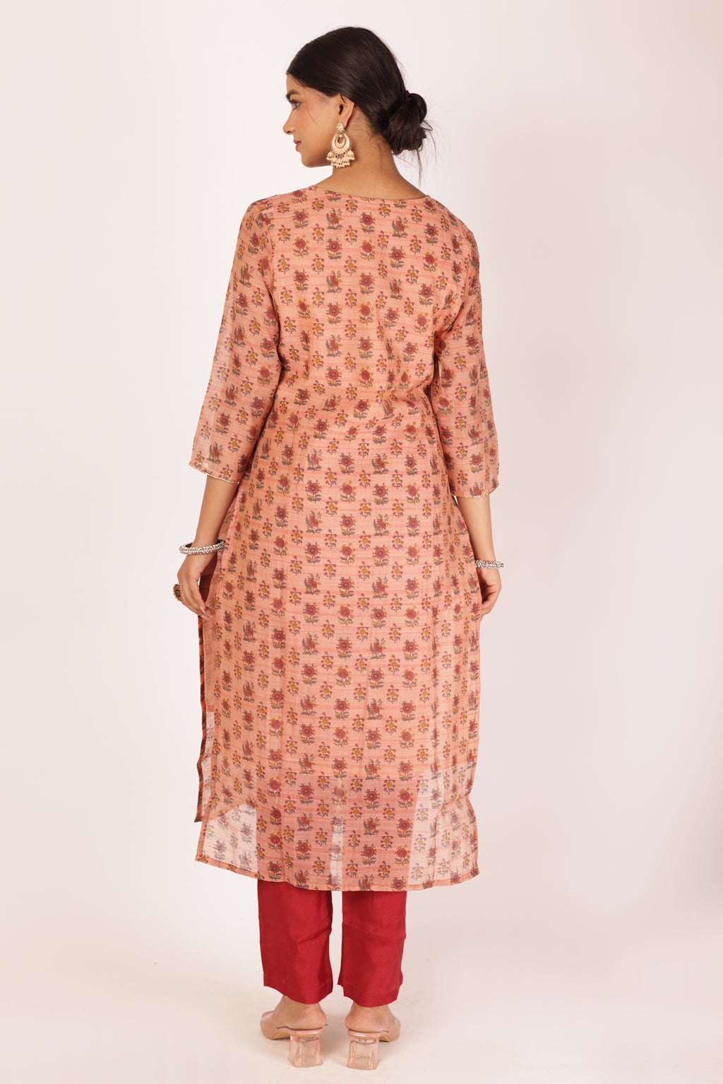 DITI KURTA SET - PEACH