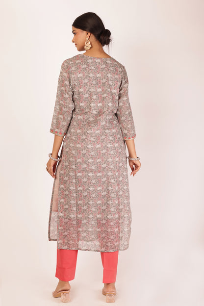 ANURADHA KURTA SET - GREY