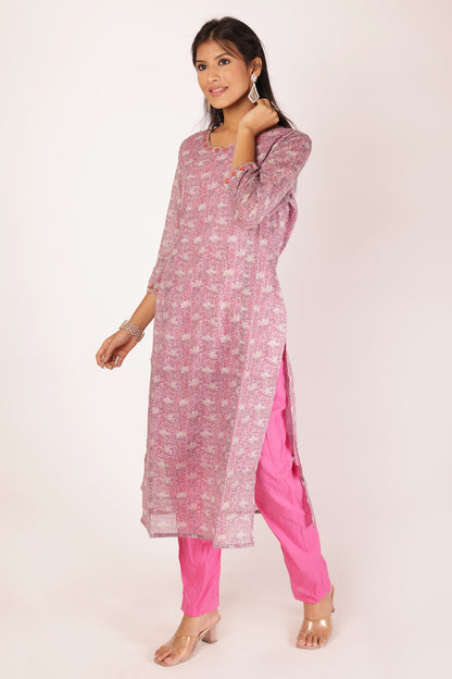 ANURADHA KURTA SET - PINK