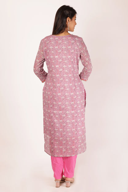 ANURADHA KURTA SET - PINK