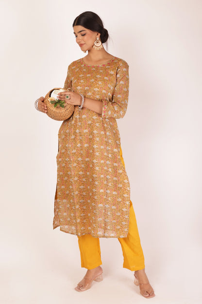 ANURADHA KURTA SET - YELLOW