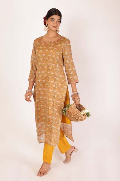 ANURADHA KURTA SET - YELLOW