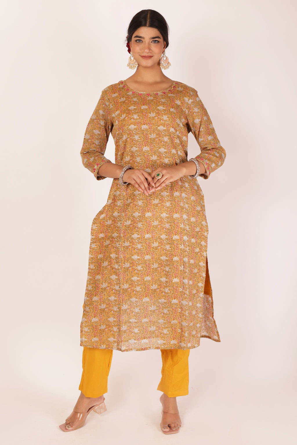 ANURADHA KURTA SET - YELLOW