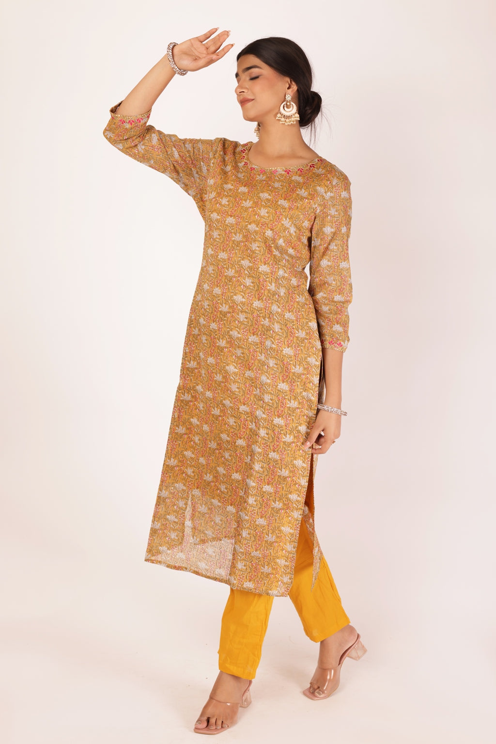 ANURADHA KURTA SET - YELLOW