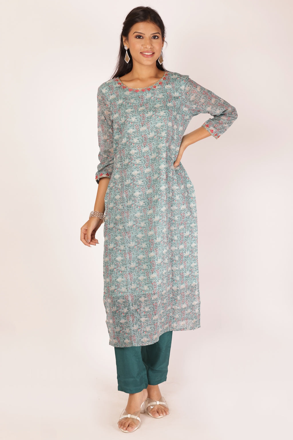 ANURADHA KURTA SET - BLUE