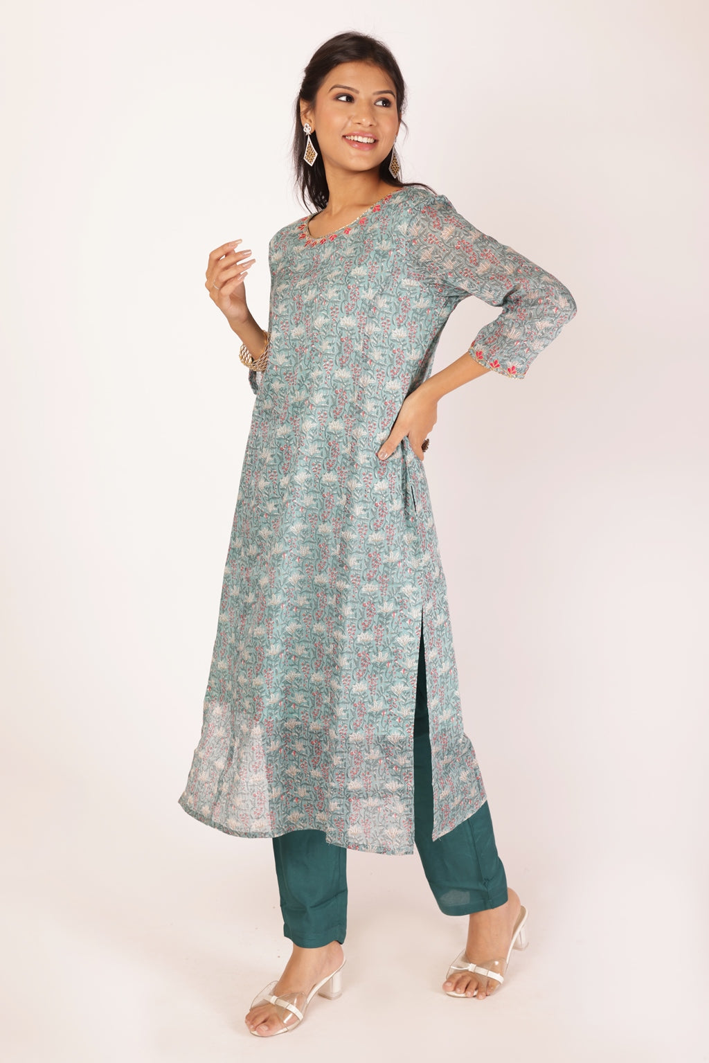 ANURADHA KURTA SET - BLUE