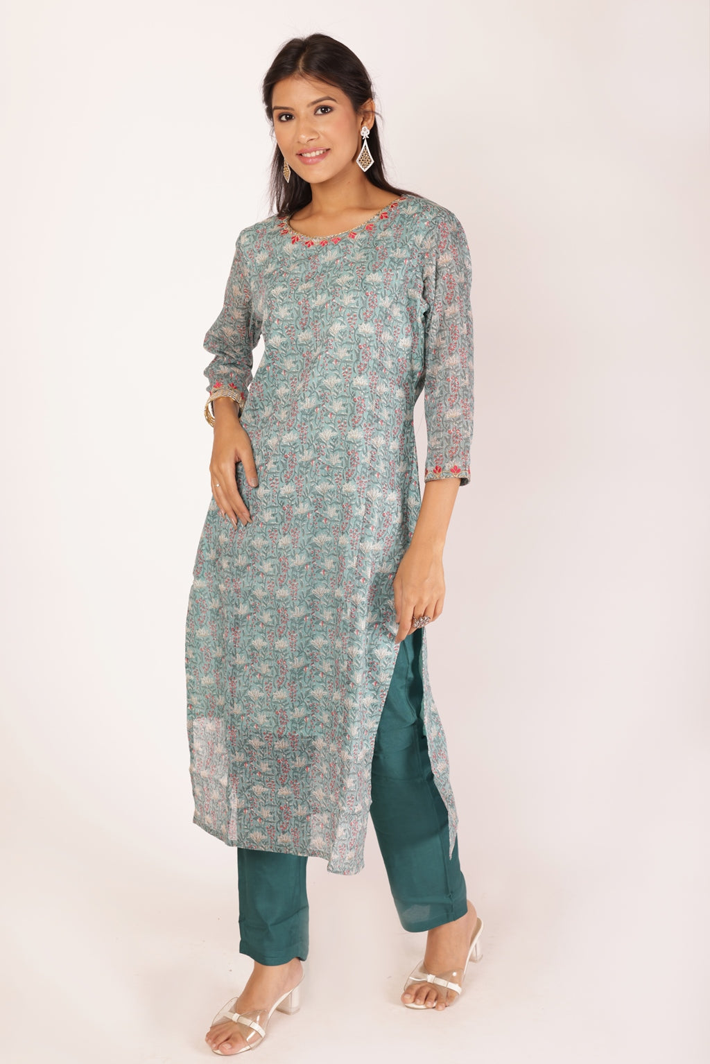 ANURADHA KURTA SET - BLUE