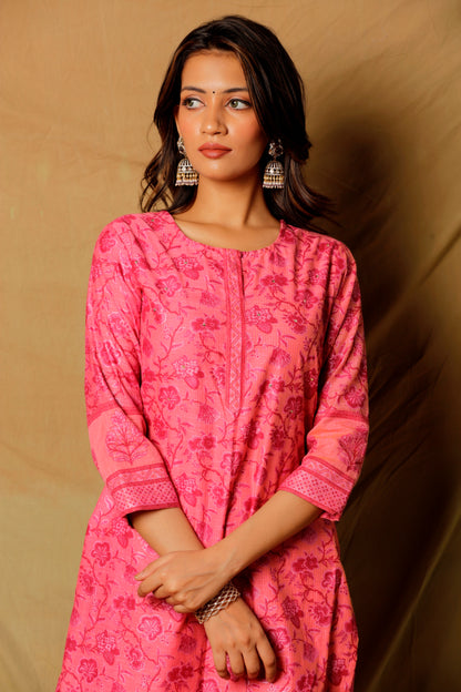 AMEYA KURTA SET - PINK