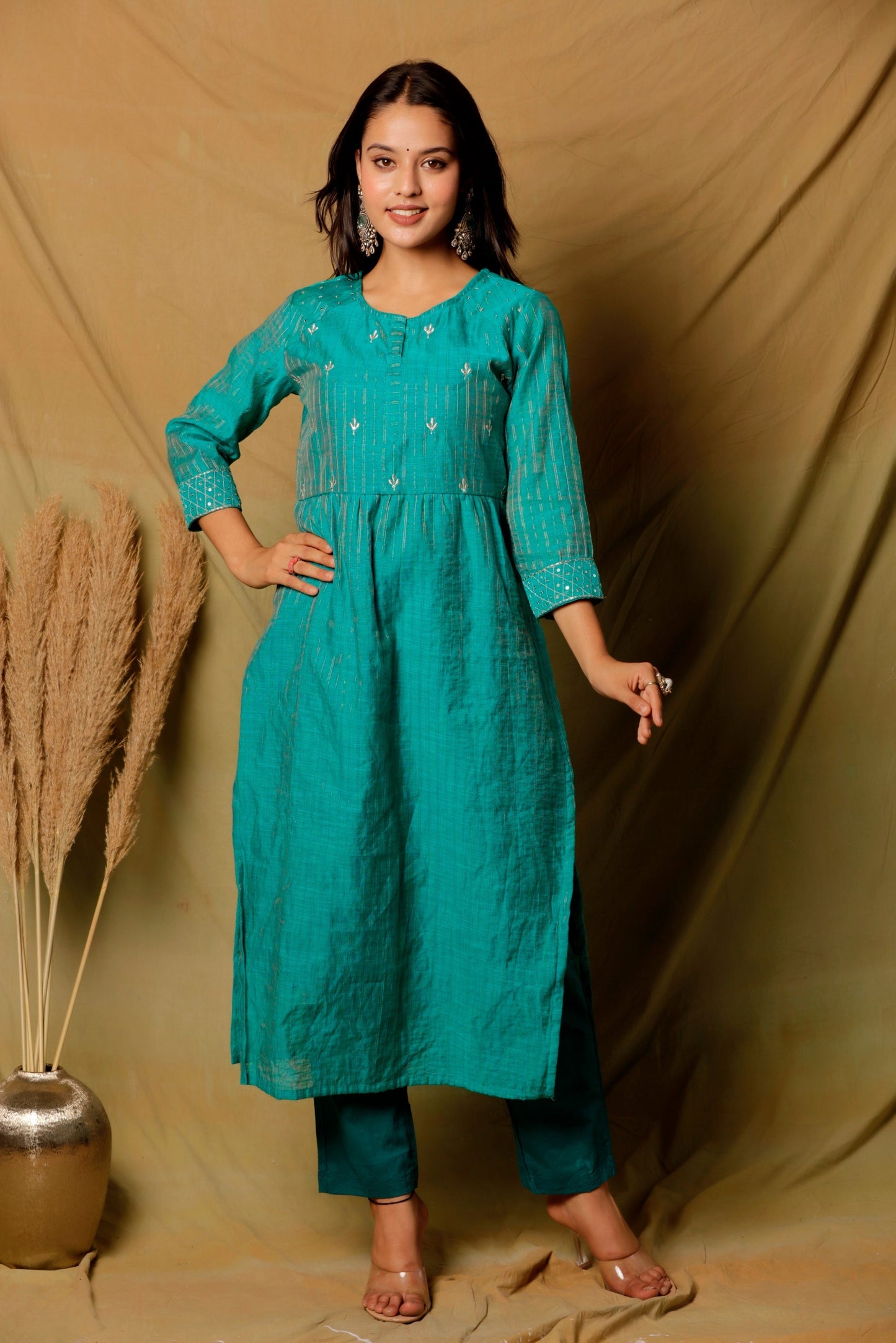 NAZAKAT KURTA SET - GREEN