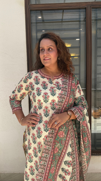 Aheli - summery floral suit set