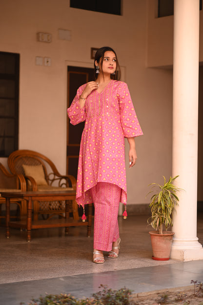 Chamak CO-ORDS set- pink